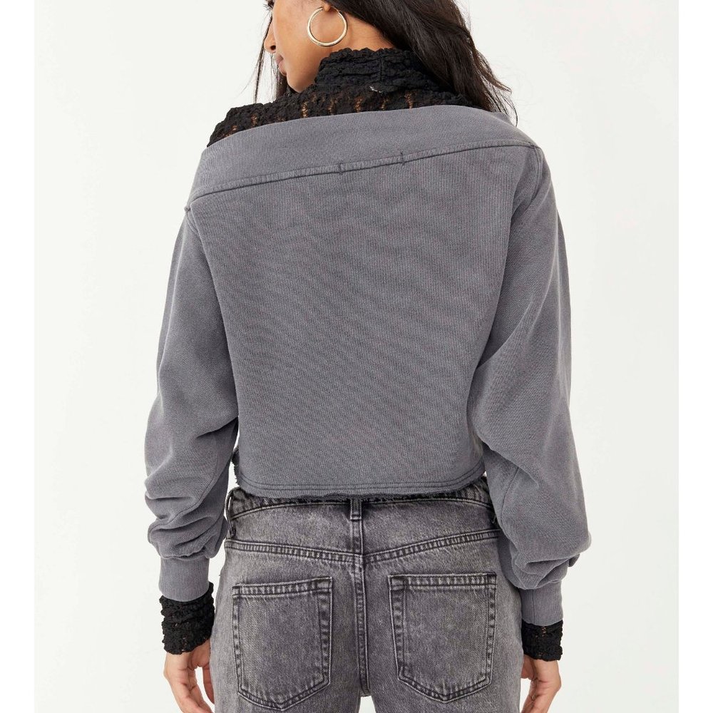 NWT Free People Bri Pullover / Poppyseed - Picture 3 of 6